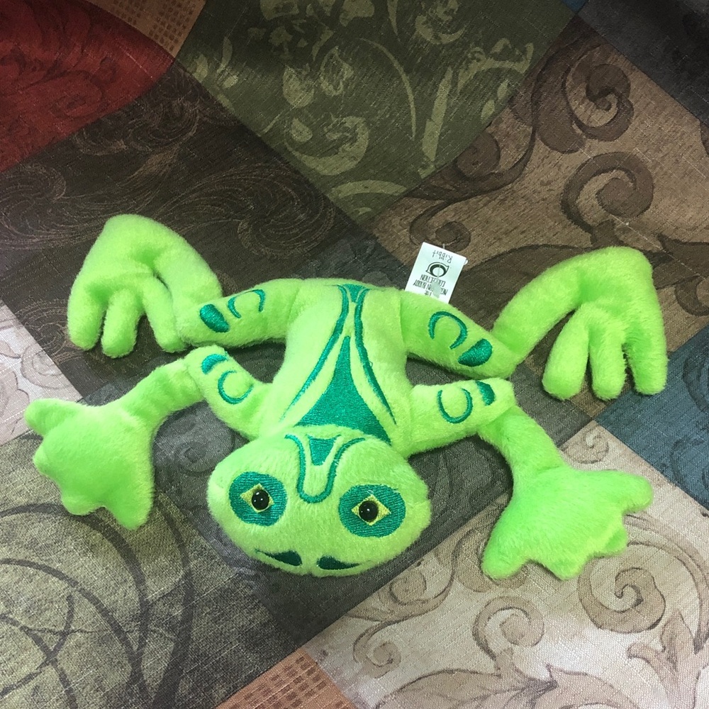 🛍️5/$20🛍️EUC Native Art Plush Frog 🐸 “Ribbit.